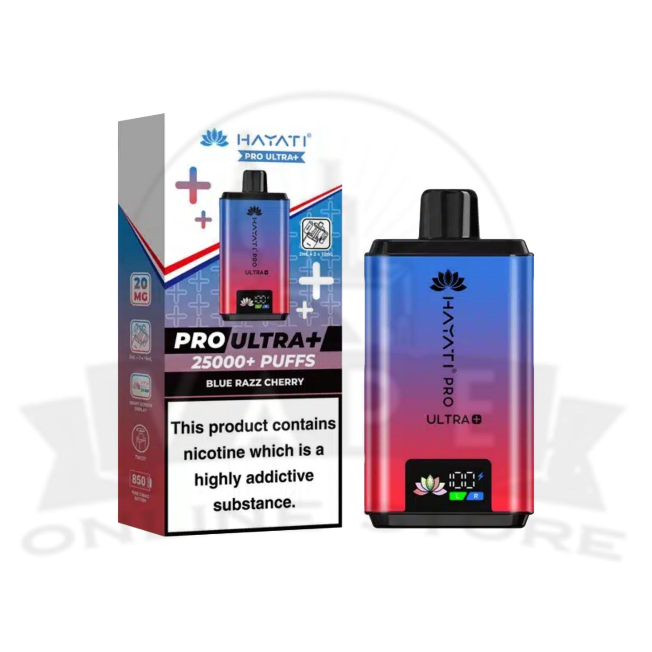 box of 10 hayati pro ultra plus 25000 puffs pod vape kit | hayati wholesale vapes