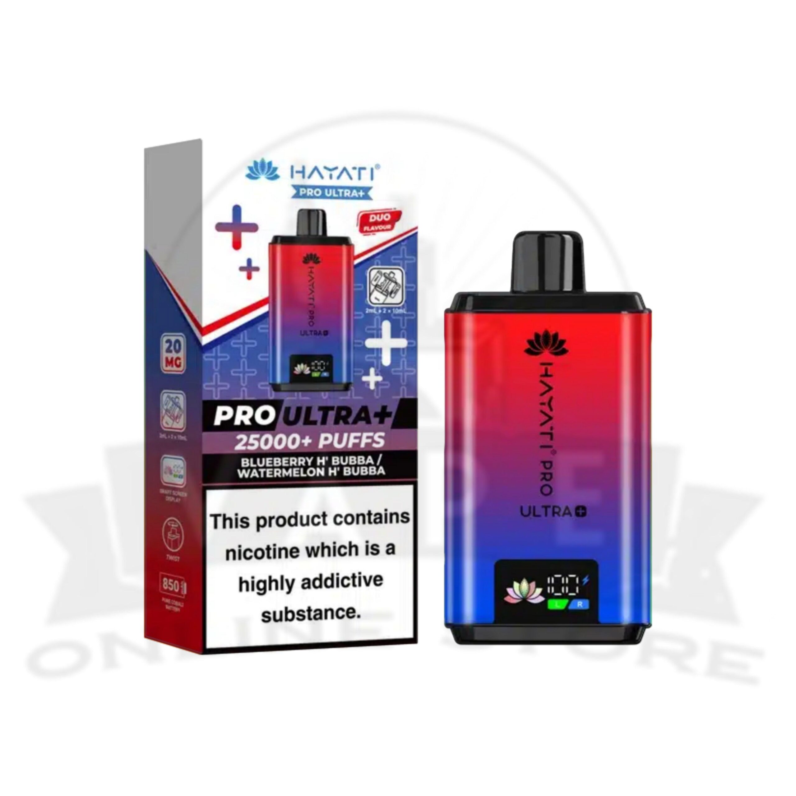 box of 10 hayati pro ultra plus 25000 puffs pod vape kit | hayati wholesale vapes