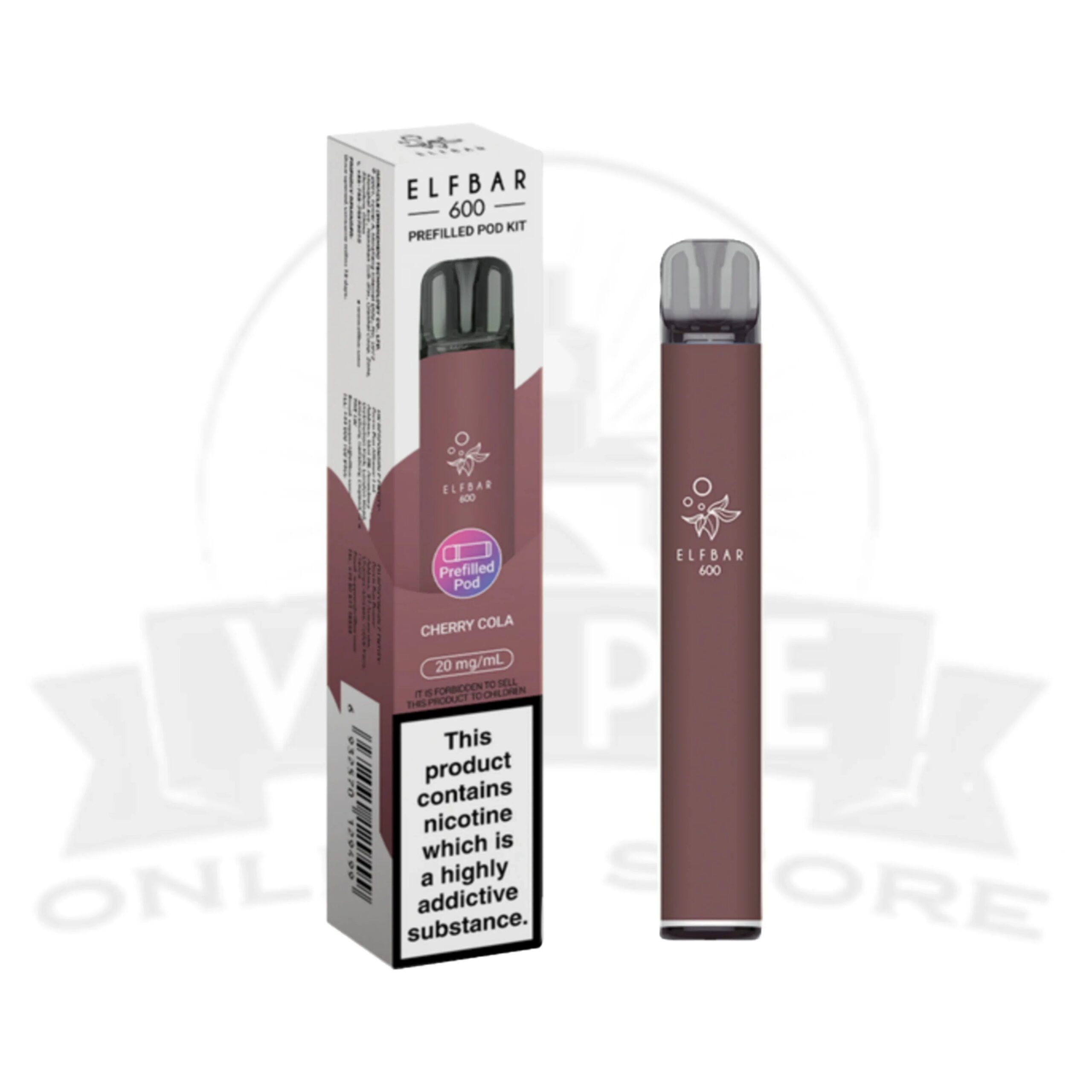 Cherry Cola Elf Bar 600 Puffs 20mg Reusable Vape Pod Kit