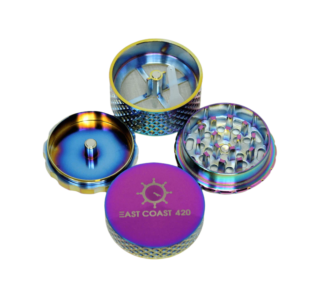 EC420 Magnet Core Screwless Grinder - 55mm 4-Piece - Rainbow - Image 3