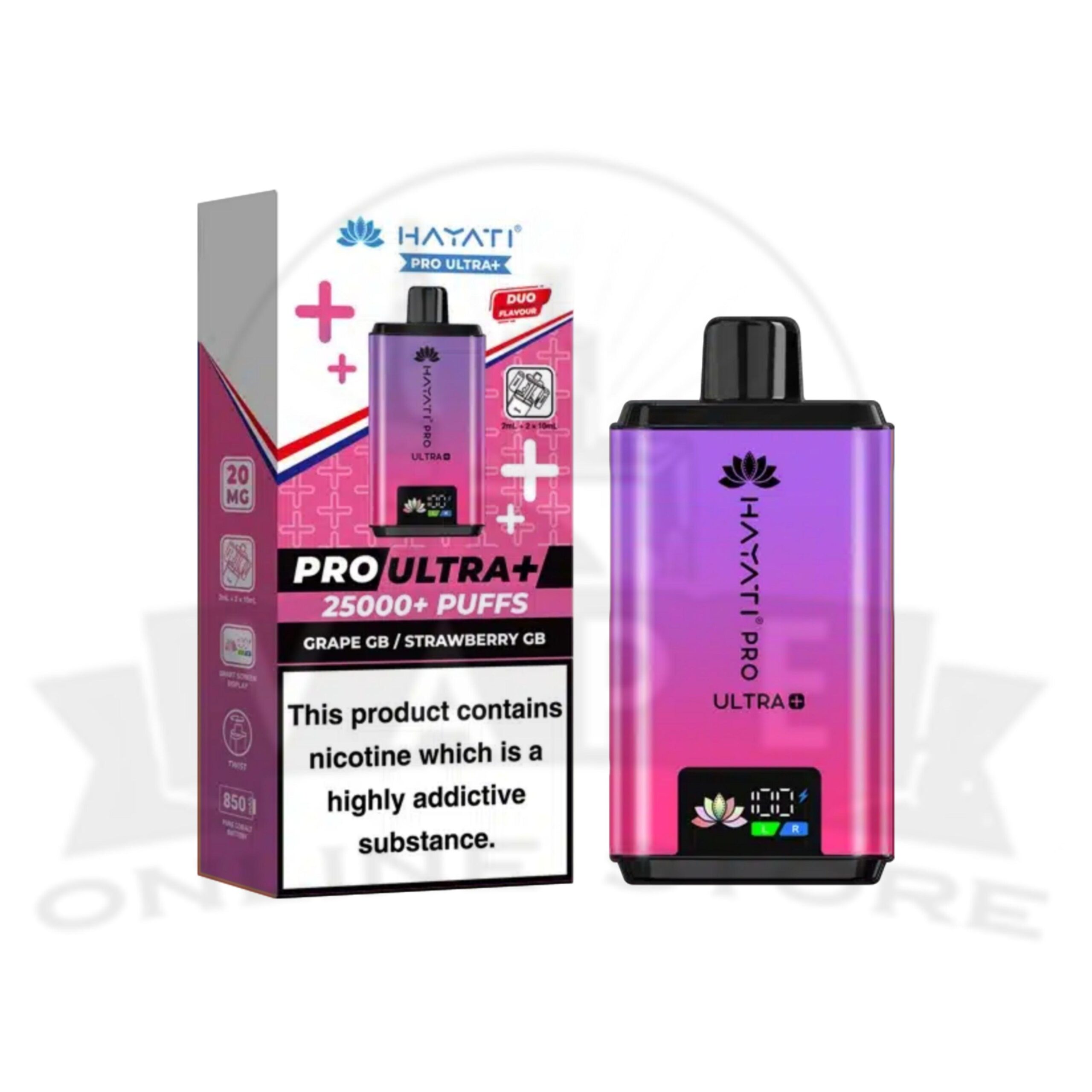 box of 10 hayati pro ultra plus 25000 puffs pod vape kit | hayati wholesale vapes