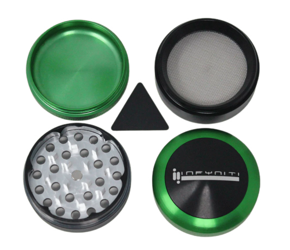 Infyniti Convex 50mm 4-Piece Grinder - Red - Image 2