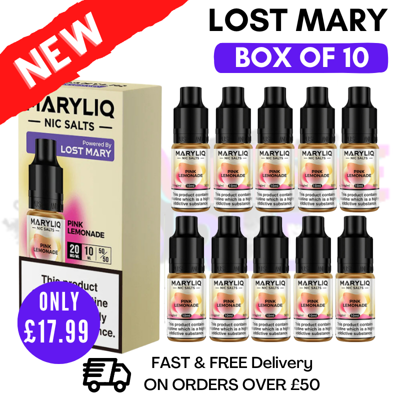 Pink Lemonade MaryLiq Nic Salt BOX OF 10