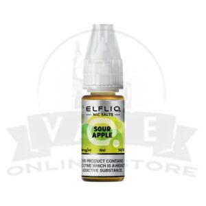 Sour Apple Elf Bar Elfliq 10ml Nic Salt | 5 for £10